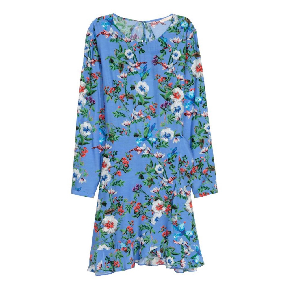 H&M open back ruffle detail dress NWOT